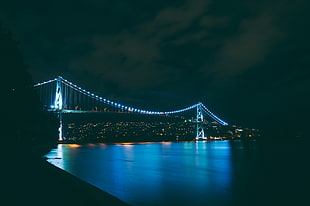 Golden Gate Bridge, Bridge, Night city, River HD wallpaper