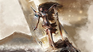 woman with armor and sword wallpaper