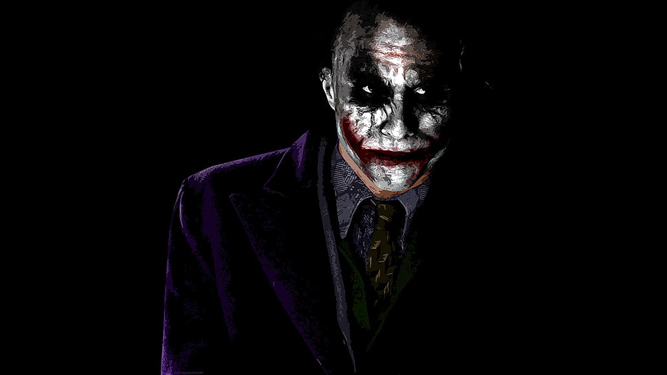 men's purple collared top, The Dark Knight, Joker, movies HD wallpaper