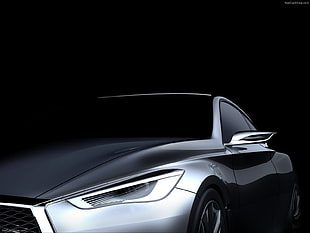 black and white car door, Infiniti, 2015 Infiniti Q60 Coupe, concept cars, twin-turbo