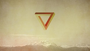 orange and red triangle logo HD wallpaper