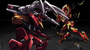 red mobile suit wallpaper, Code Geass, Kallen Stadtfeld, anime HD wallpaper