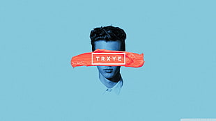 Trxye poster, music, simple background, digital art