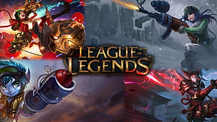 League of Legends champions collage, League of Legends, Jinx (League of Legends), Caitlyn, Tristana