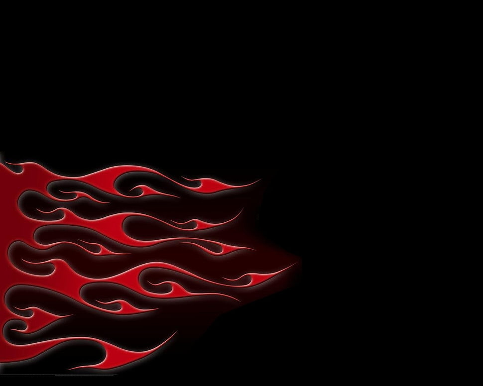 red fire illustration HD wallpaper