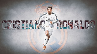 white and brown wooden table decor, Cristiano Ronaldo, Real Madrid HD wallpaper