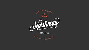 gray background with text overlay, logo