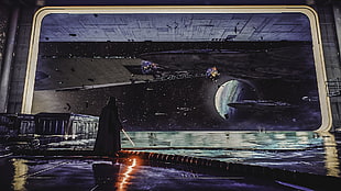 Star Wars poster, digital art, artwork, Star Wars, Darth Vader HD wallpaper