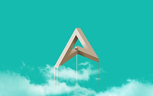 triangular shaped grey digital wallpaper, Abduzeedo, Penrose triangle, digital art HD wallpaper