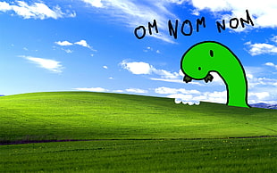 blue and green wooden wall decor, humor, artwork, sky, clouds