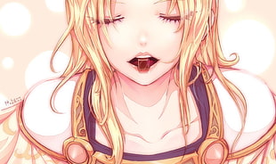 blonde female anime character wallpaper