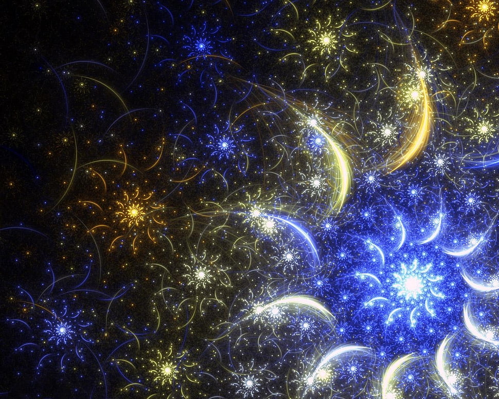 fireworks like wallpaper illustration HD wallpaper