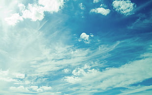 blue and white sky, clouds, sky HD wallpaper