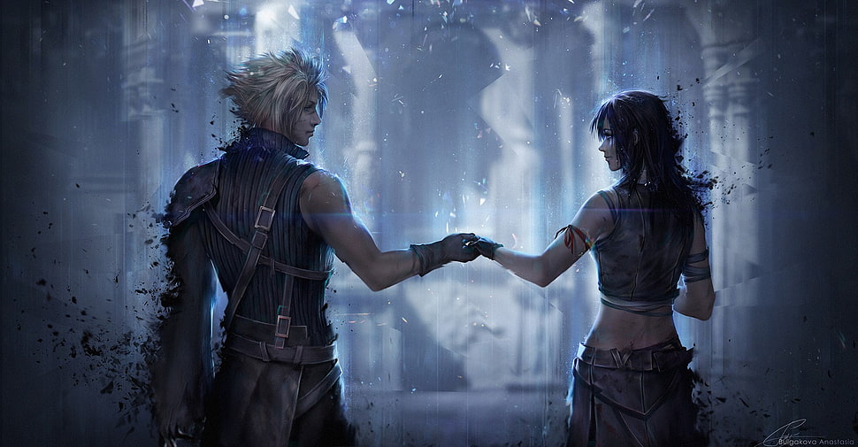 Cloud Strife and Tifa digital wallpaper, Cloud Strife, Tifa Lockhart HD wallpaper