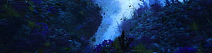 ocean reef digital wallpaper, multiple display, underwater, fish, nature