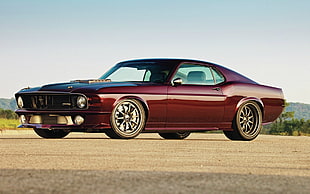 red coupe, Ford, Ford Mustang, car, muscle cars HD wallpaper