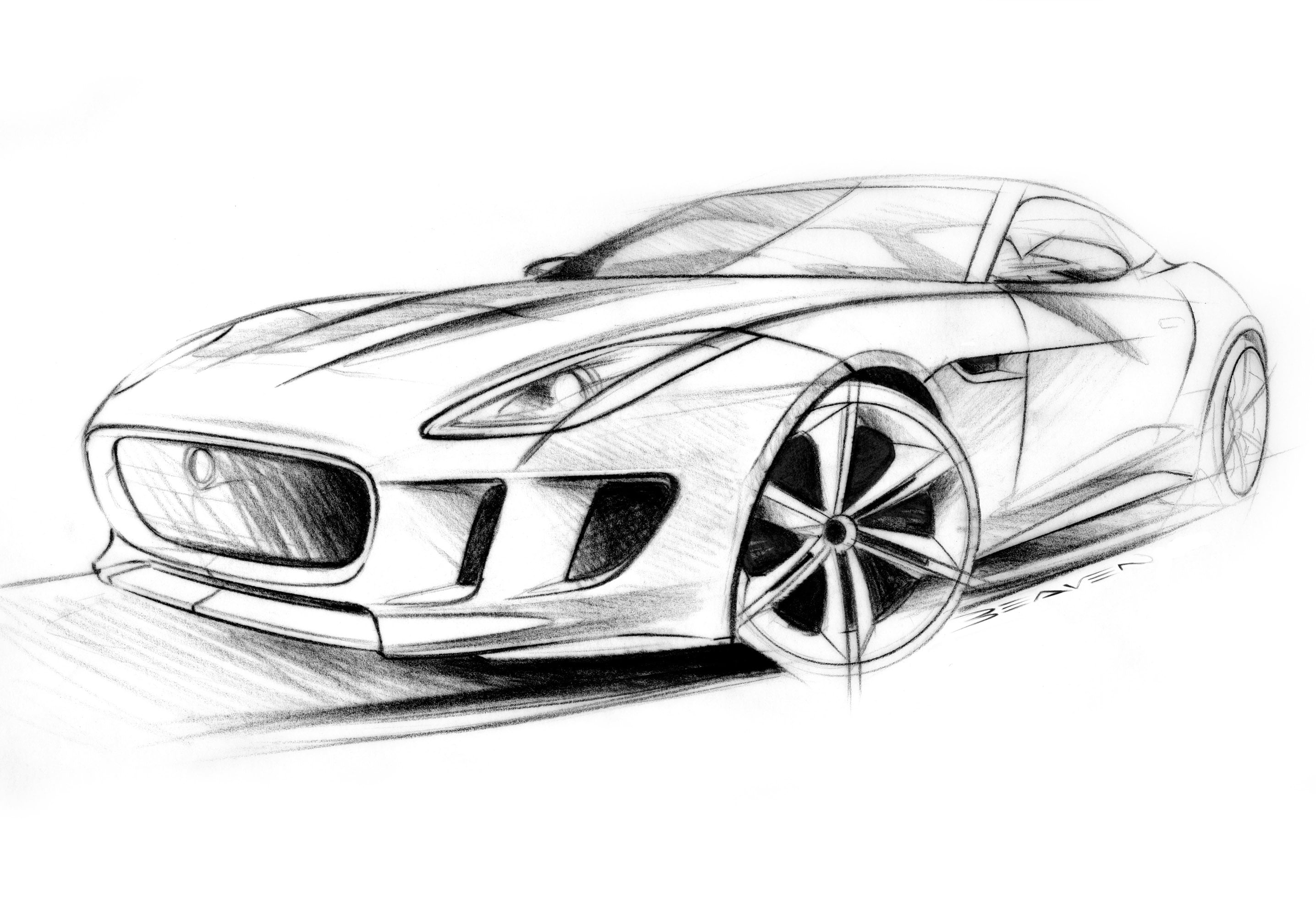 Drawing Sport Car - Sports Car Outline Drawing, HD Png Download ,  Transparent Png Image - PNGitem