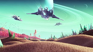 black jet illustration, No Man's Sky, video games HD wallpaper