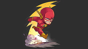 DC The Flash illustration, chibi, Flash, The Flash, DC Comics