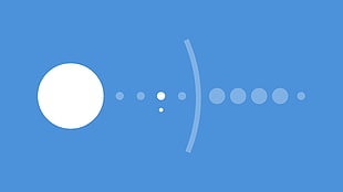 logo guessing game application, simple, simple background, blue, Solar System