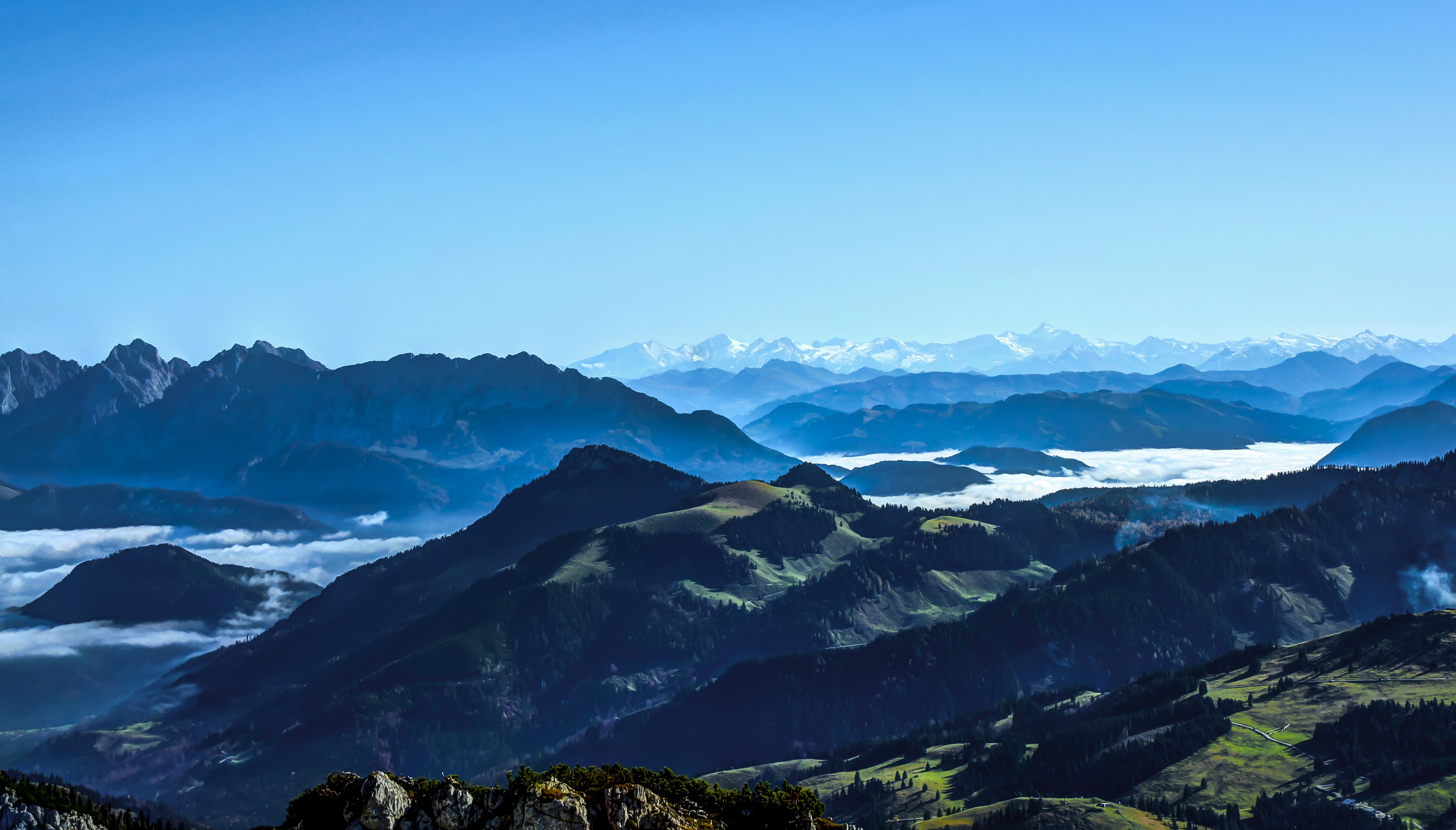 areal view of mountain