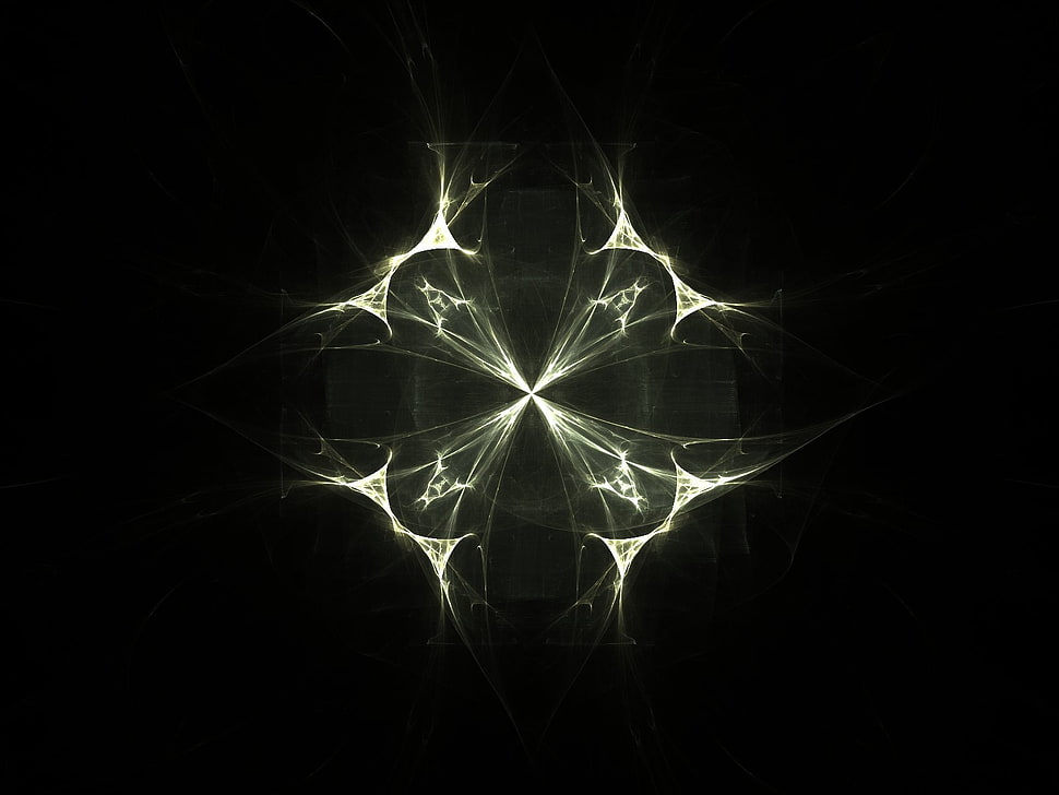 dark image with ray of white bright light HD wallpaper