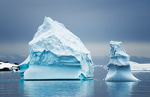 ice on body of water, Arctic, sea, iceberg