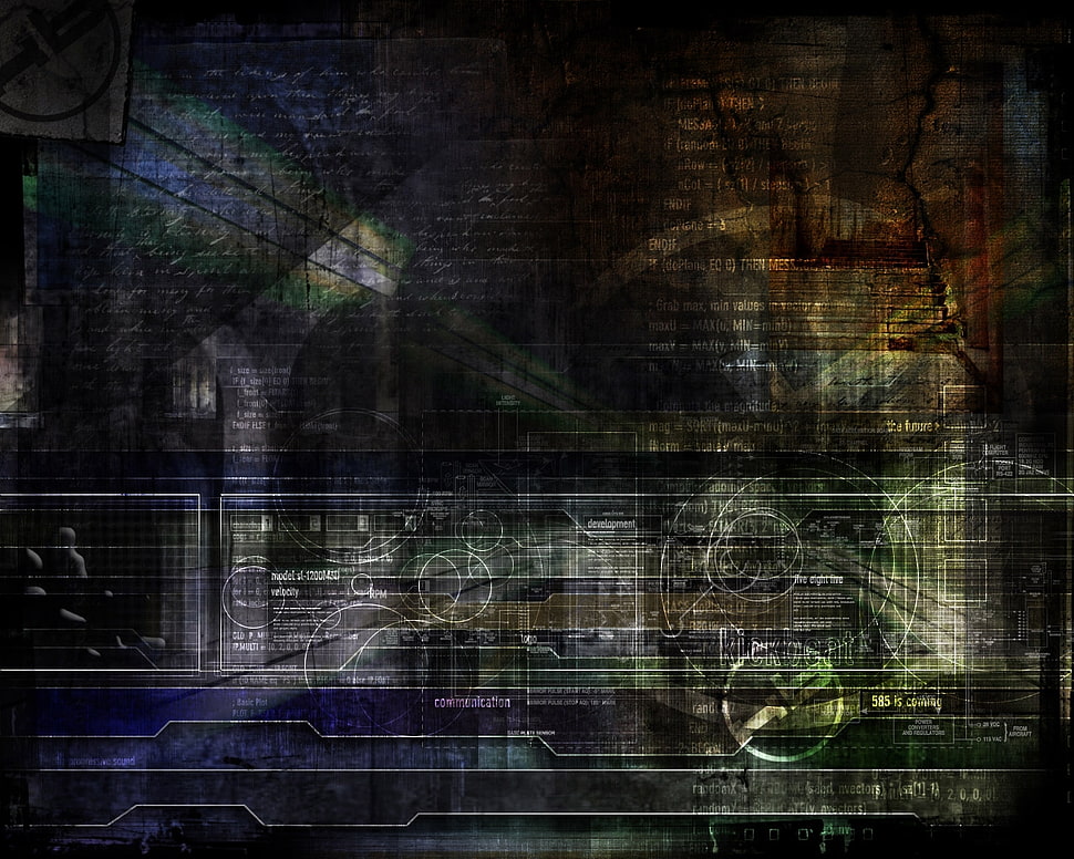 black and white matrix HD wallpaper