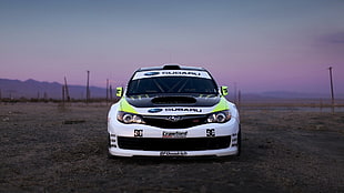 white Subaru vehicle, car HD wallpaper