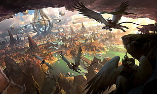 videogame digital wallpaper, fantasy art