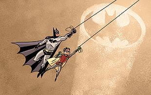 Batman and Robin illustration, Batman, DC Comics, Dean Trippe