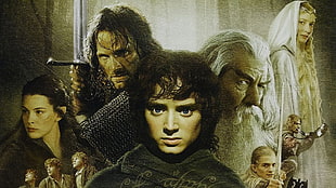 The Lord of the Rings digital wallpaper, movies, The Lord of the Rings, Frodo Baggins, Gandalf