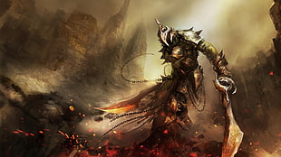 warrior wallpaper, Dark Souls III, video games
