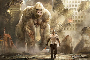 Dwayne Johnson and king kong