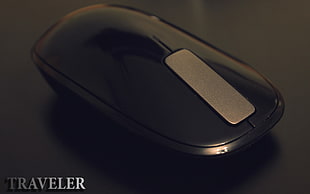 black and gray wireless computer mouse