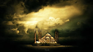 brown mosque digital wallpaper, Hagia Sophia, mosque
