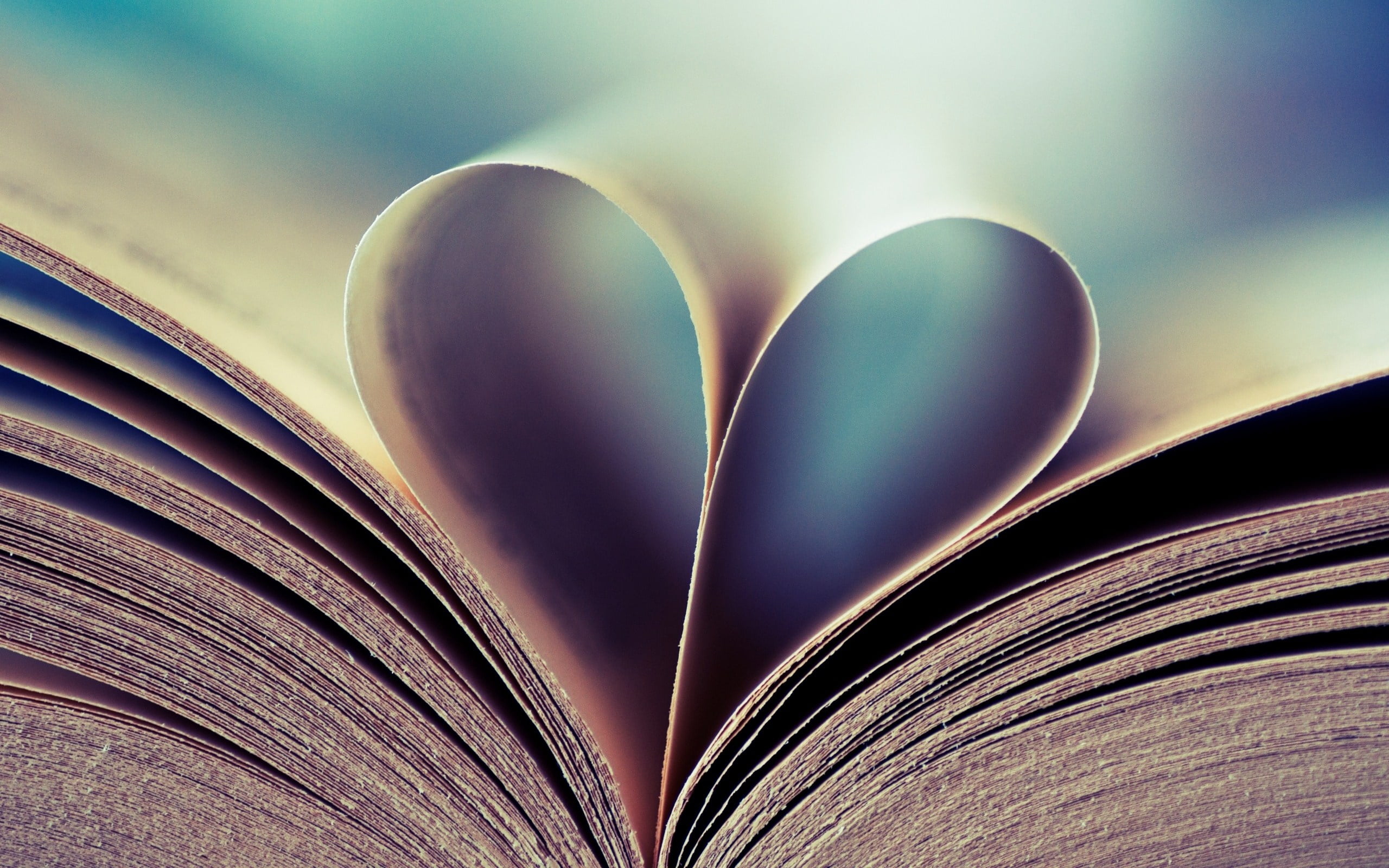 heart-shaped book page
