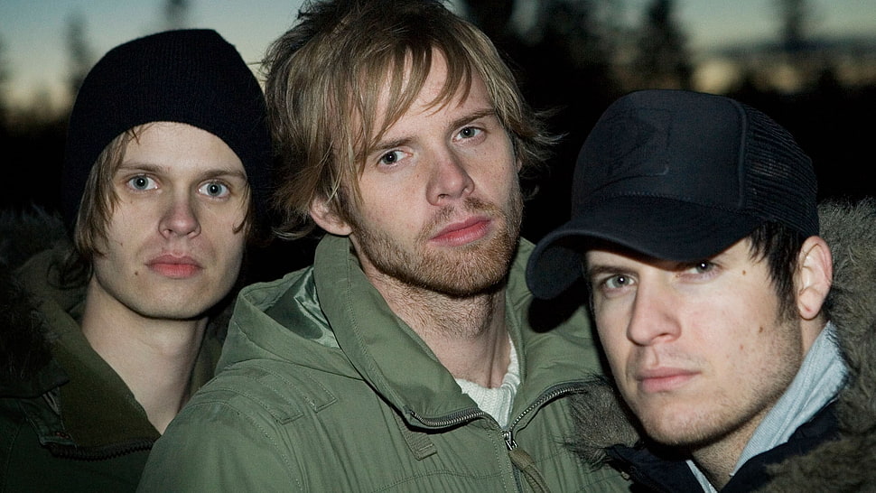 three men wearing jackets HD wallpaper