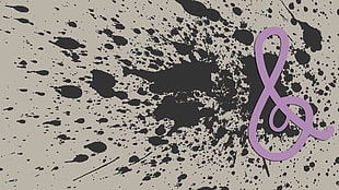 purple ampersand wallpaper, My Little Pony, Octavia, paint splatter