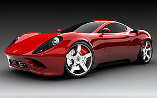red Ferrari sports car, car, Ferrari, red cars