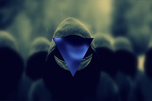 triangle, blurred, dark, circle