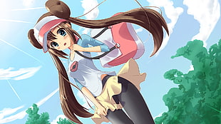 brown hair female anime character HD wallpaper