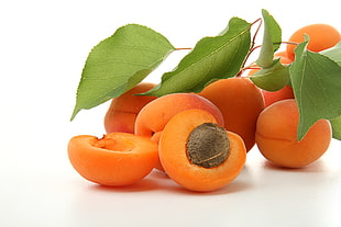 orange and gray fruit