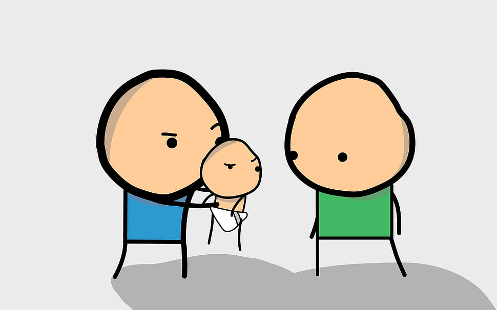 Cyanide and happiness,  Kid,  Drawing HD wallpaper