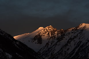 mountain range, mountains, snow, nature HD wallpaper