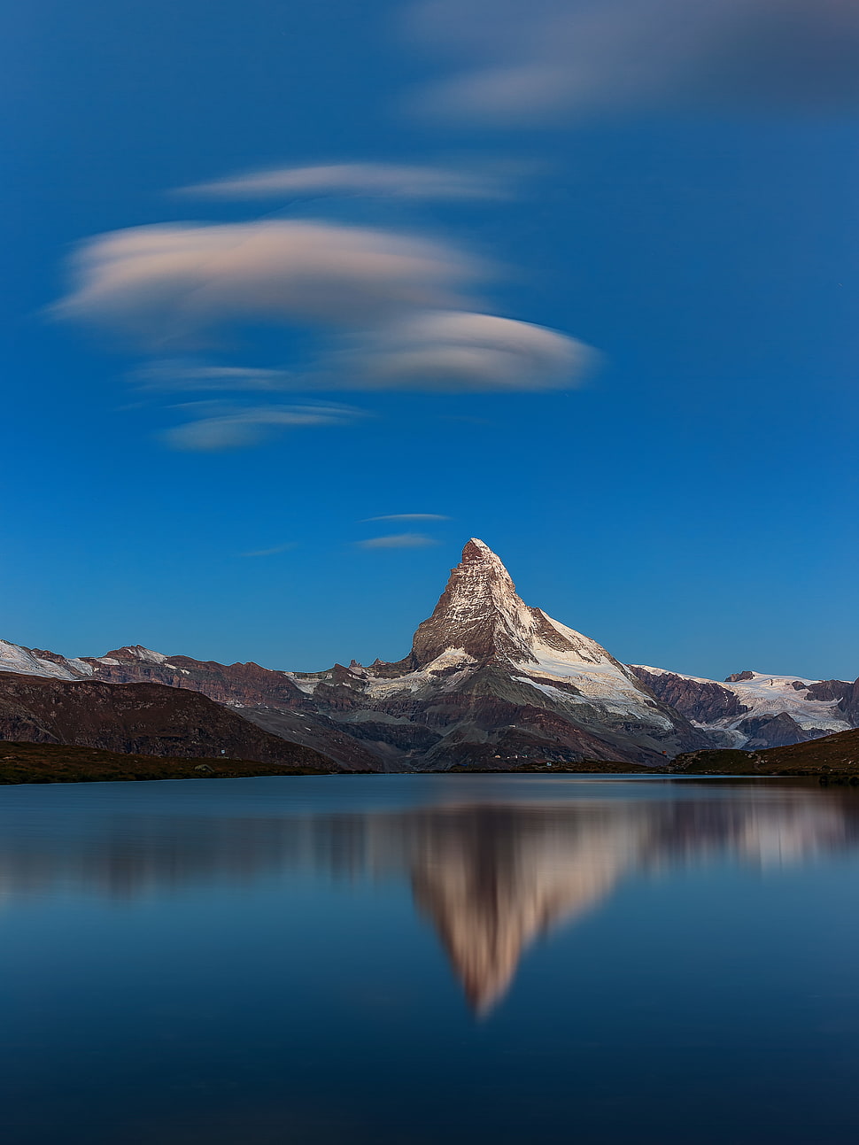 landscape reflection photography of mountain HD wallpaper