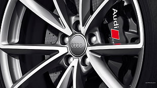 gray Audio car rim, Audi RS4, car, vehicle, Audi