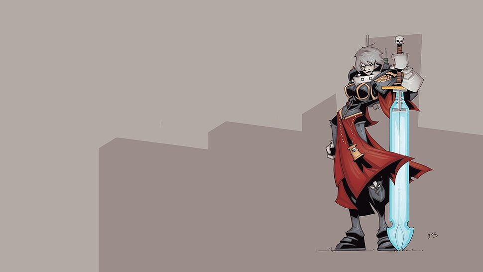 male anime character illustration, Warhammer 40,000, Sisters of Battle HD wallpaper