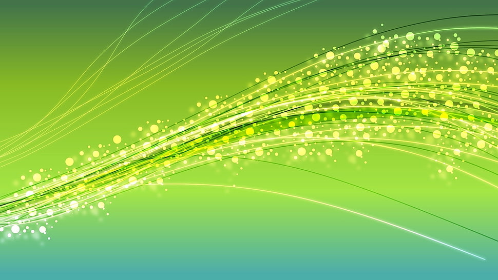 green and yellow digital wallpaper HD wallpaper