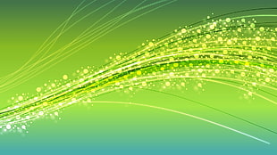 green and yellow digital wallpaper